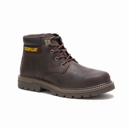 Caterpillar Outbase Steel Toe Work Férfi Bakancs Kávé, HU-A042